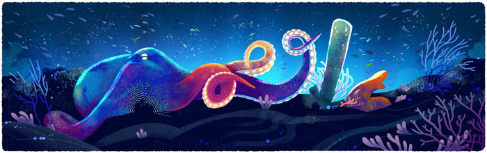 Uno dei doodle di Google per la Giornata della Terra
