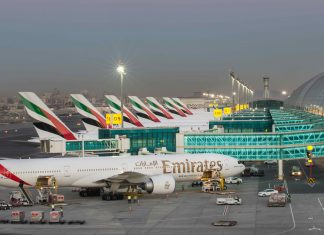 L'aeroporto di Dubai.