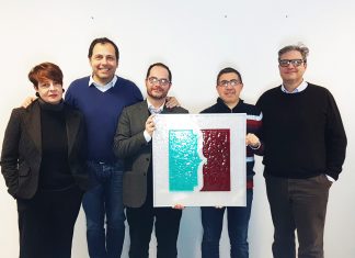 Il team Reisenplatz da sinistra Antonella Signorini, Massimo Ravaglia, Luca Adami, Giuseppe Lamannuzzi e Benny Faro