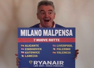 Michael O'Leary a Malpensa