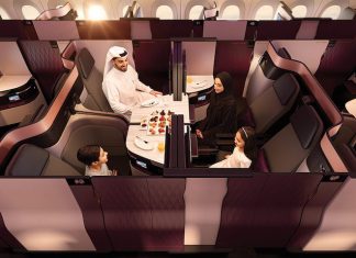 La nuova QSuite di Qatar Airways