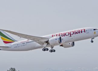 Il Boeing 787 Dreamliner di Ethiopian Airlines