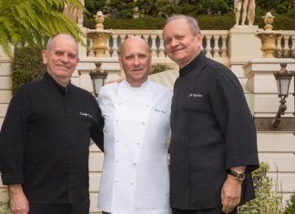 Heinz Beck a Montecarlo con Joël Robuchon e Christophe Cussac